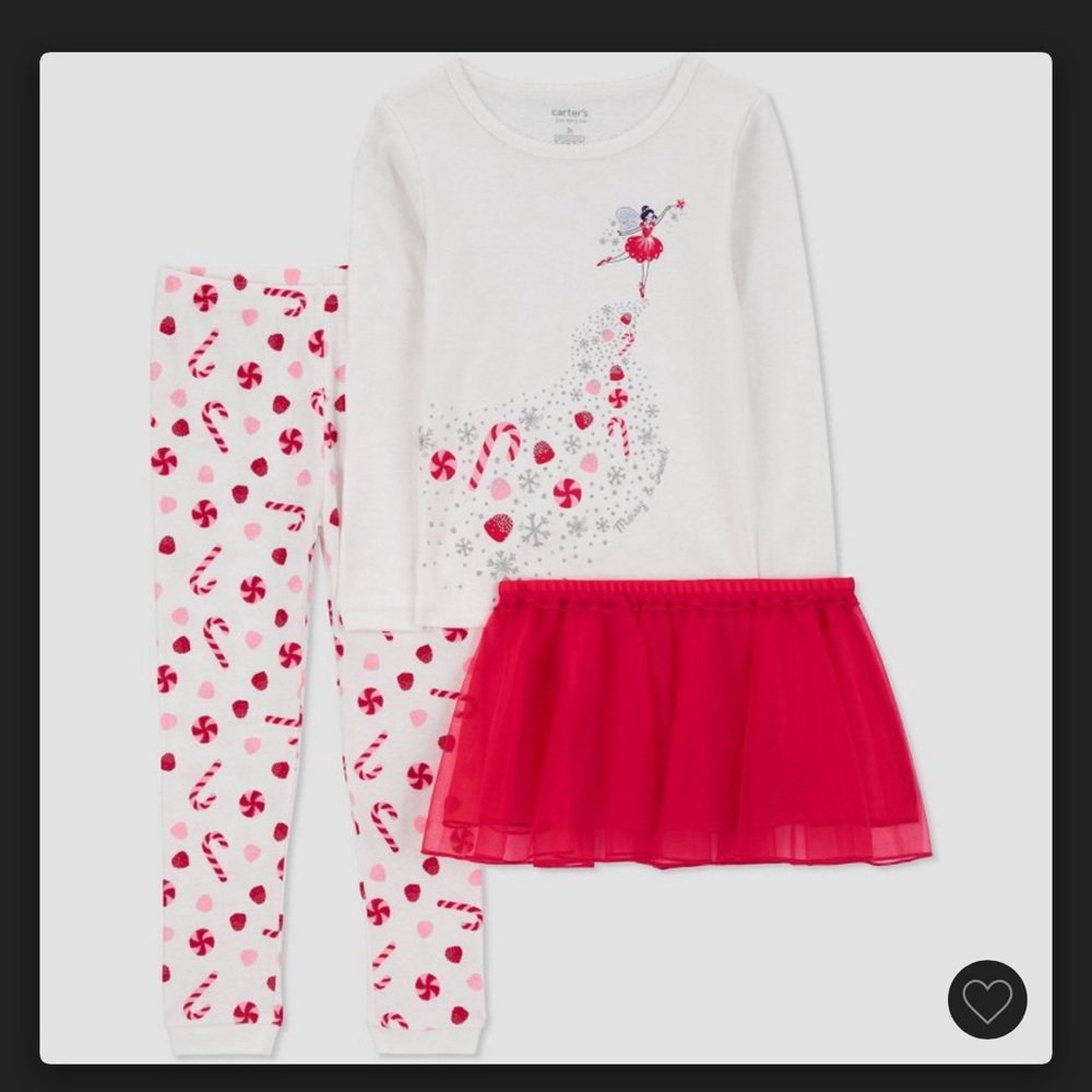 NWT Festive Red and White Kids Costume Set